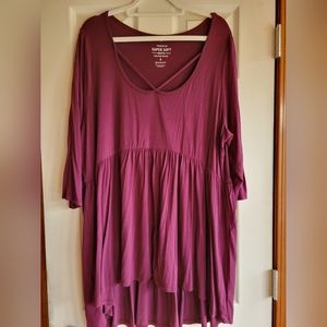 Torrid Purple Babydoll Hi Low Top